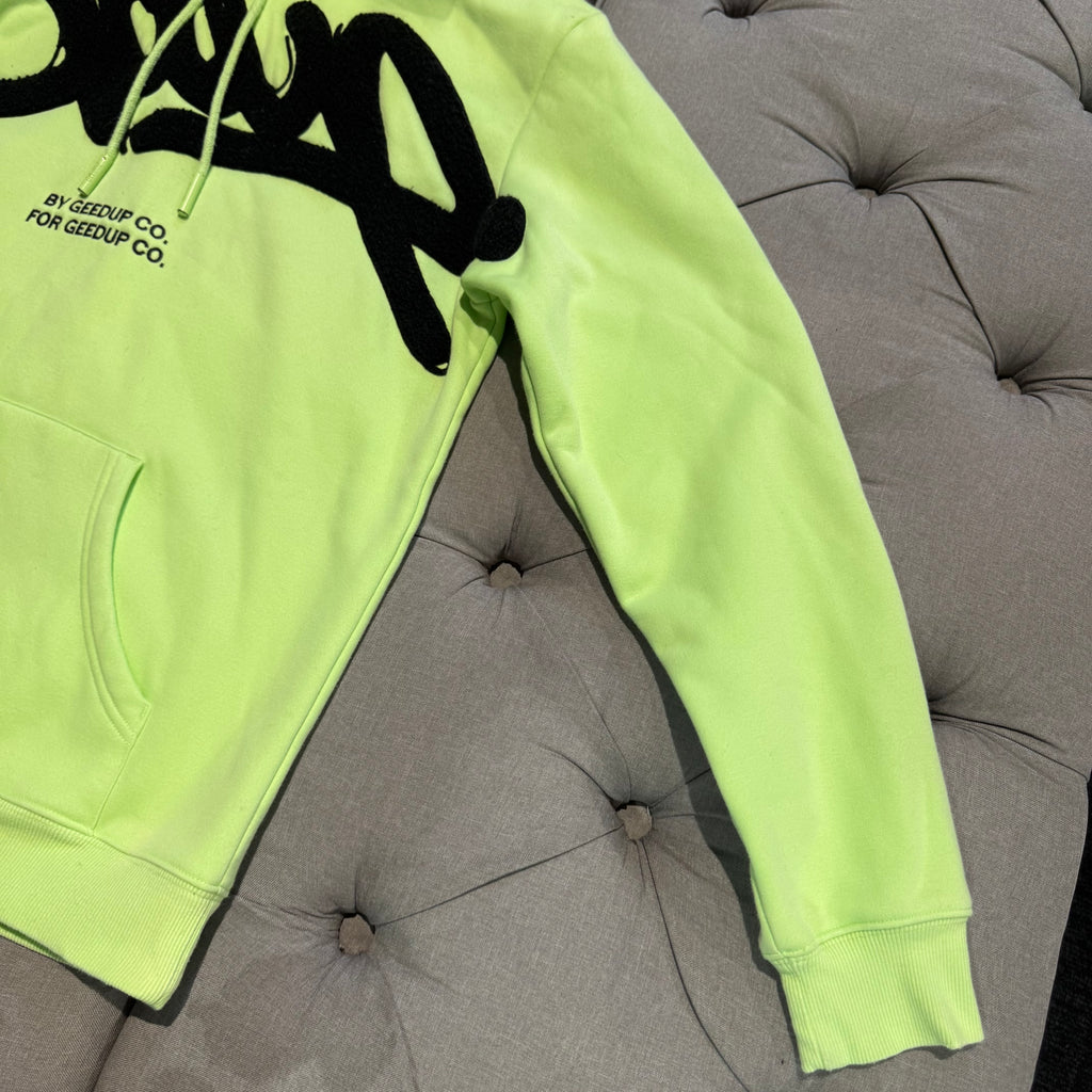 Geedup Handstyle Hoodie 'Pastel Green Black' (Second hand)