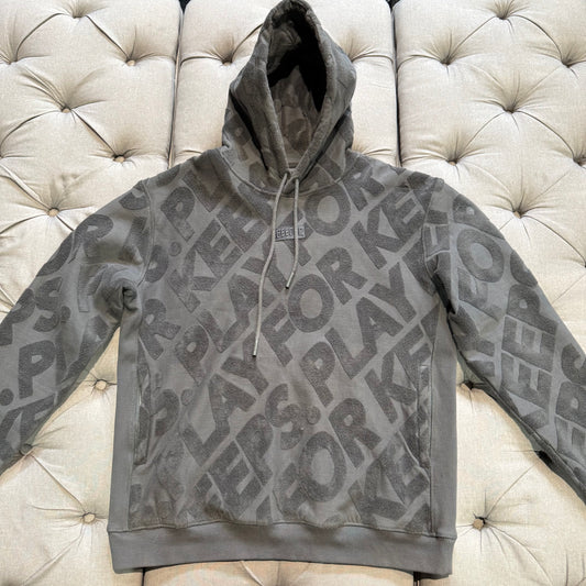Geedup Monogram Play For Keeps Hoodie 'Ash Grey' (Second hand)