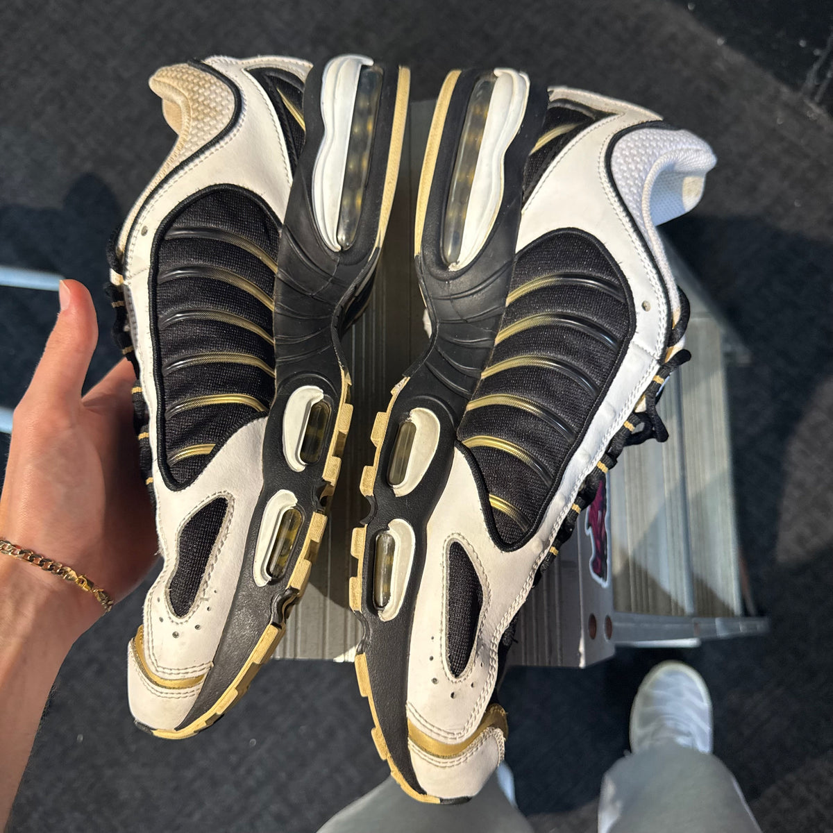 Nike Air Max Tailwind 4 'Black White Metallic Gold' (Second hand)