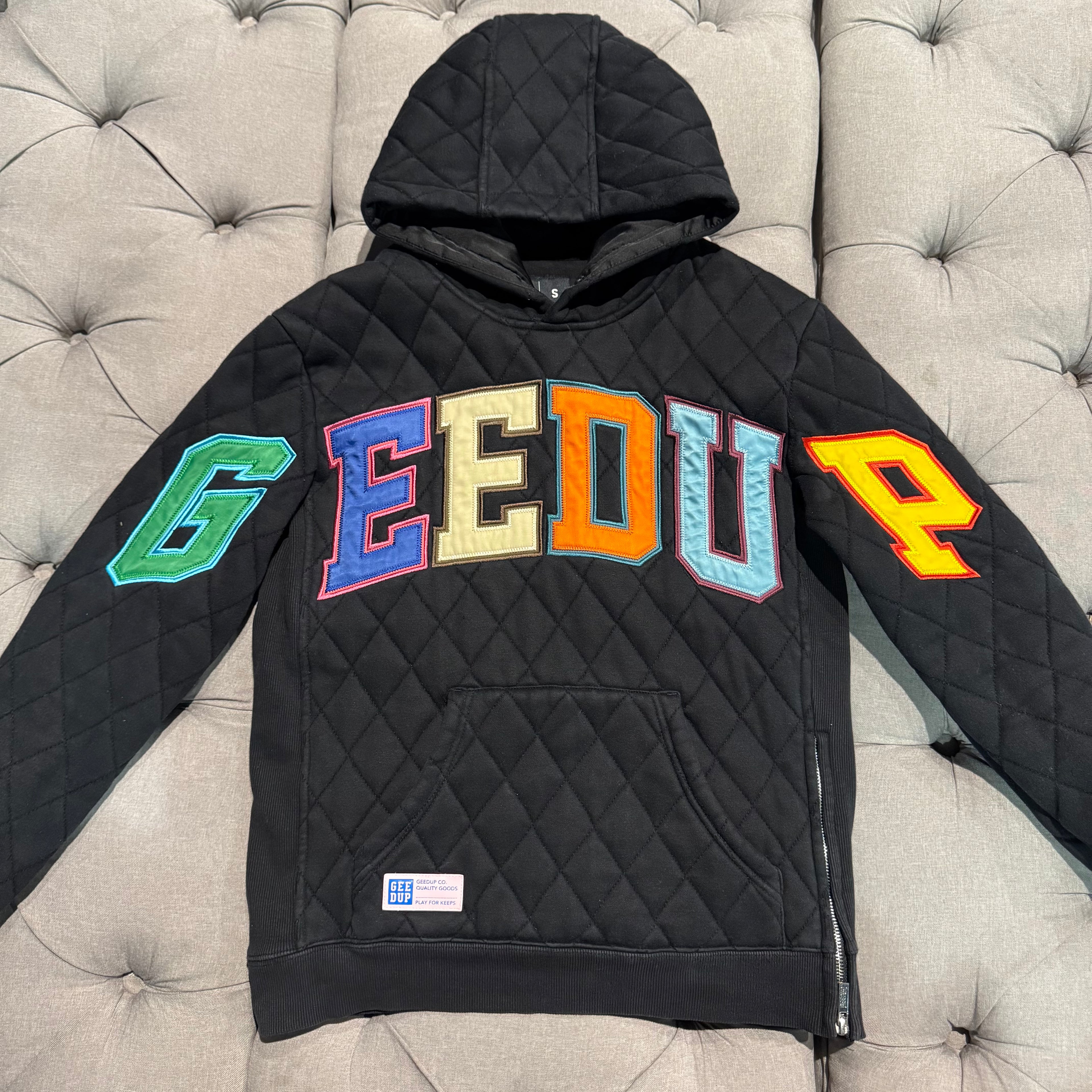 Geedup Team Logo Hoodie 'Holy Grail Multi Color 2.0 Quilt' (Second hand)