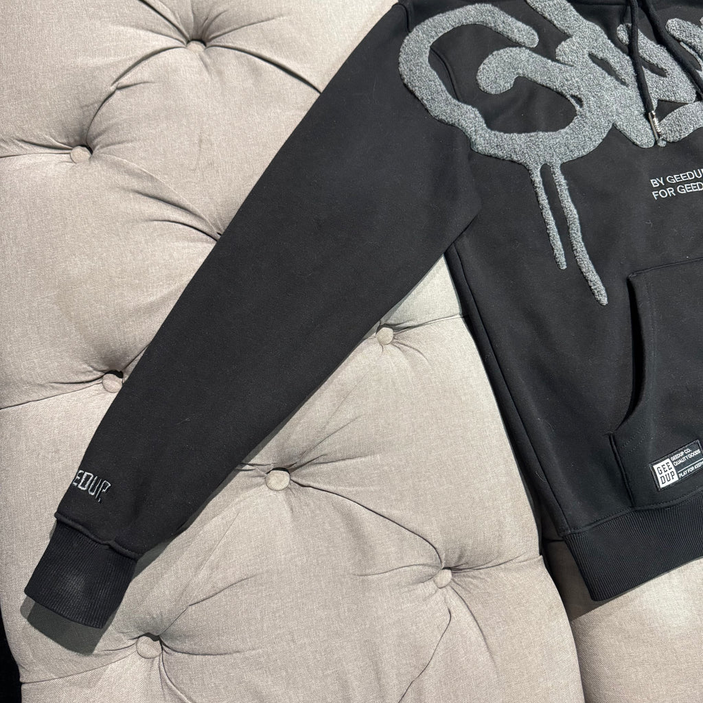 Geedup Handstyle Hoodie 'Black Grey' (Second hand)
