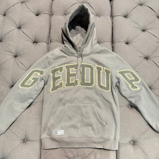 Geedup Team Logo Hoodie 'Grey Gold' (Second hand)