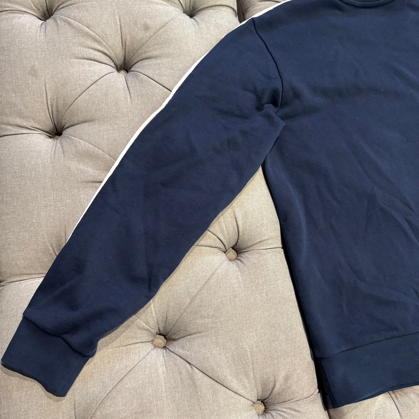 Lacoste Tape Crewneck Sweatshirt 'Navy Blue' (Second hand)