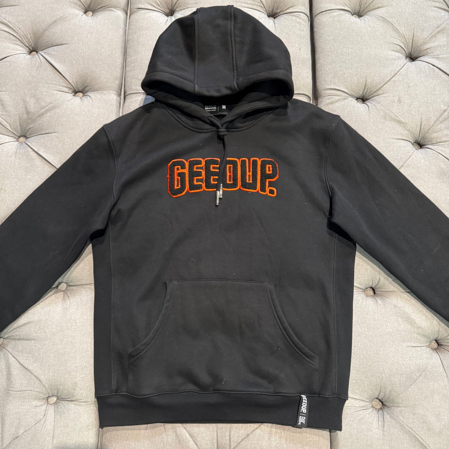 Geedup Play For Keeps Hoodie 'Black Black Orange' (Second hand)