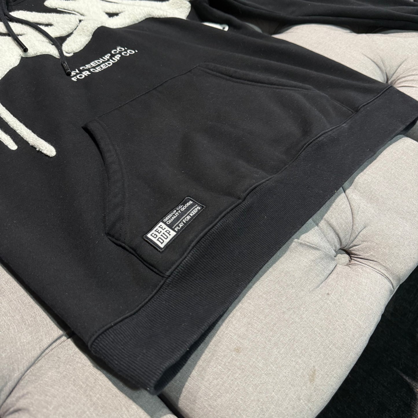Geedup Handstyle Hoodie 'Black White' (Second hand)