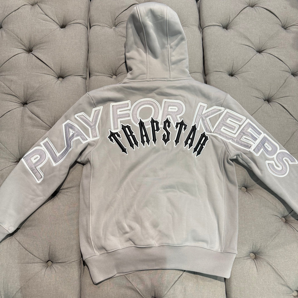 Geedup x Trapstar PFK x Irongate Hoodie 'Grey Black' (Brand New)