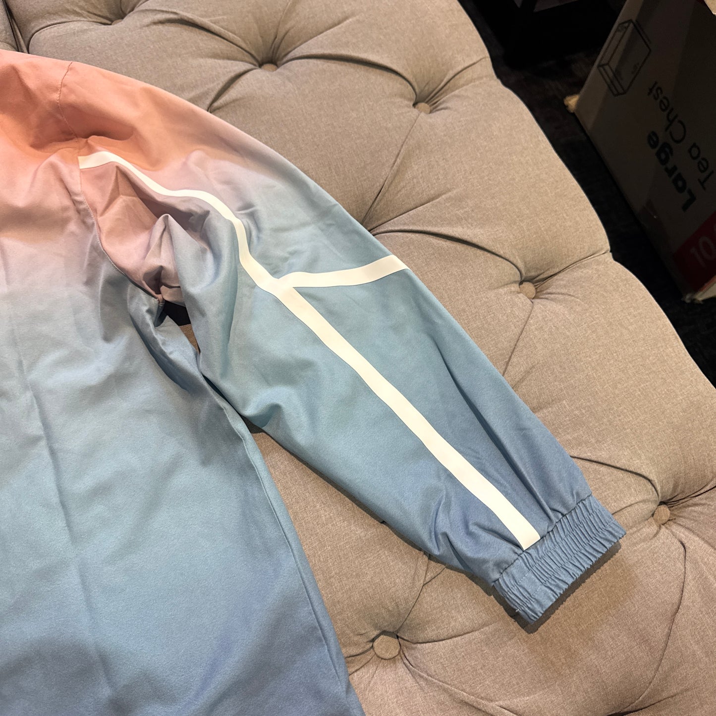 Geedup X ArrDee Sublimated Zipup Jacket 'Baby Blue Peach' (Brand New)