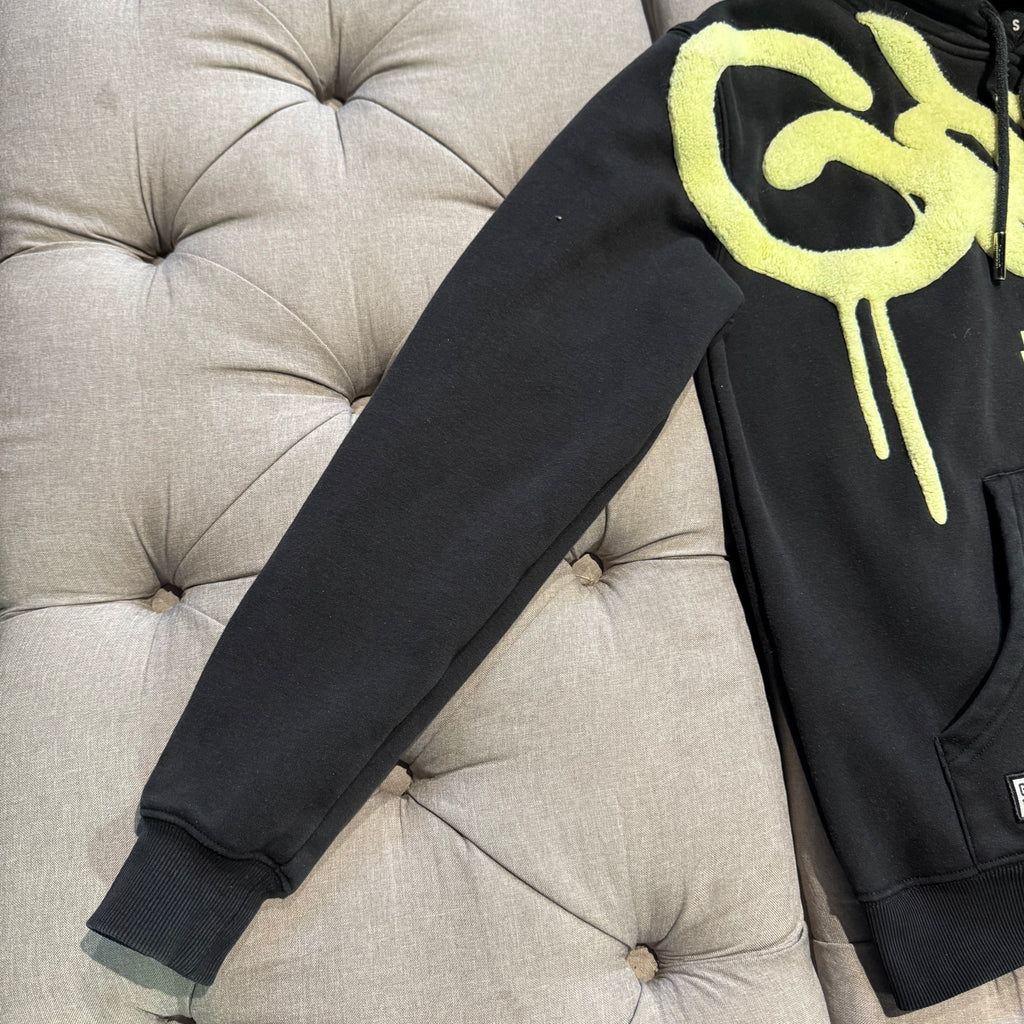 Geedup Handstyle Hoodie 'Black Hyper Yellow' (Second hand)