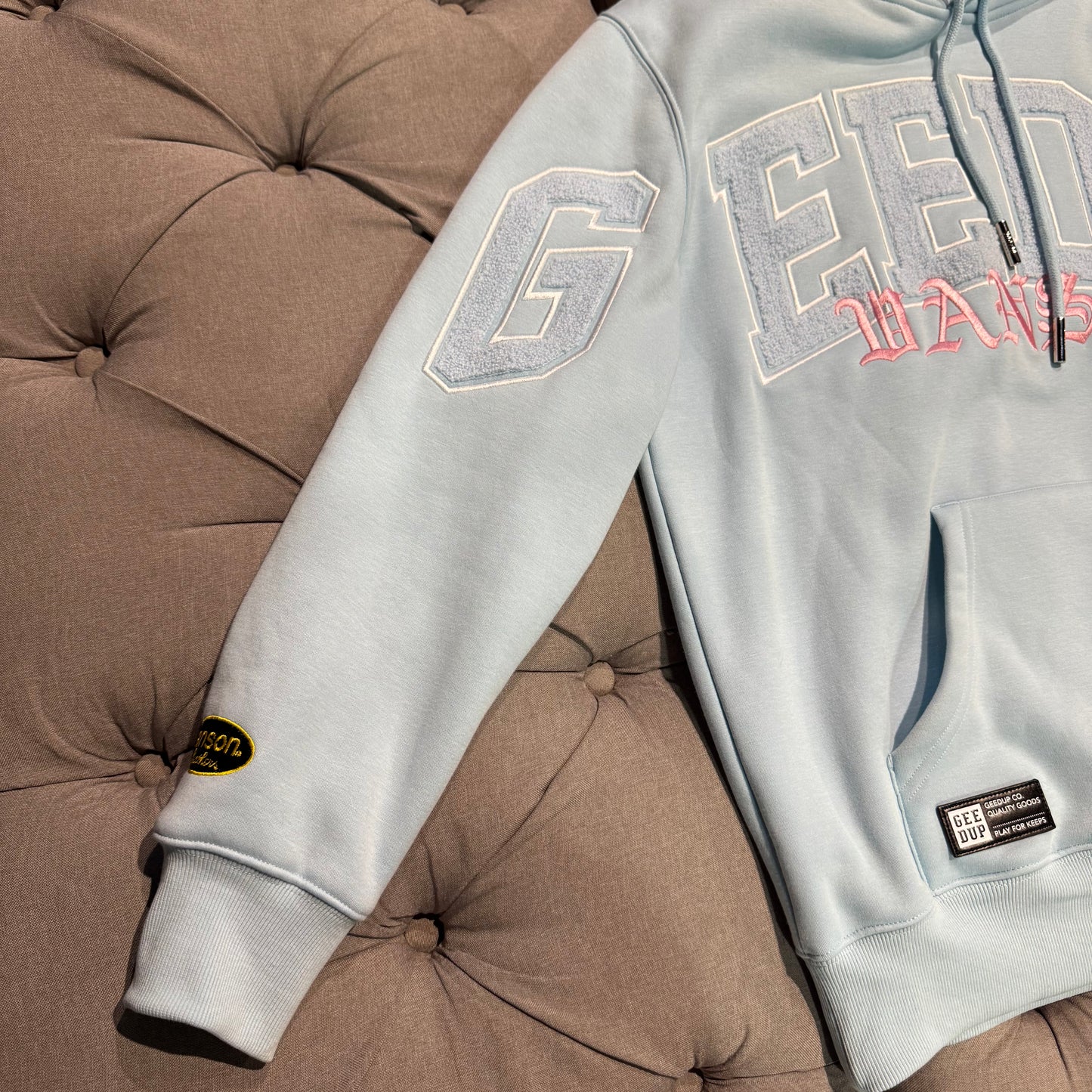 Geedup X Vanson Team Logo Hoodie 'Light Blue' (Second hand)