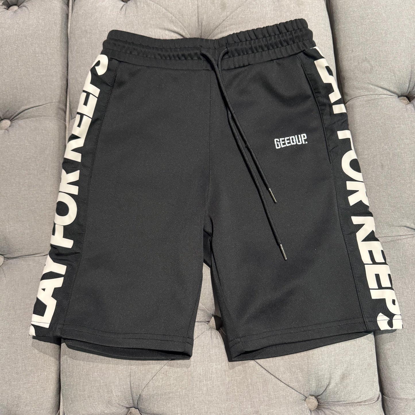 Geedup Play For Keeps Shorts 'Black Cream' (Second hand)
