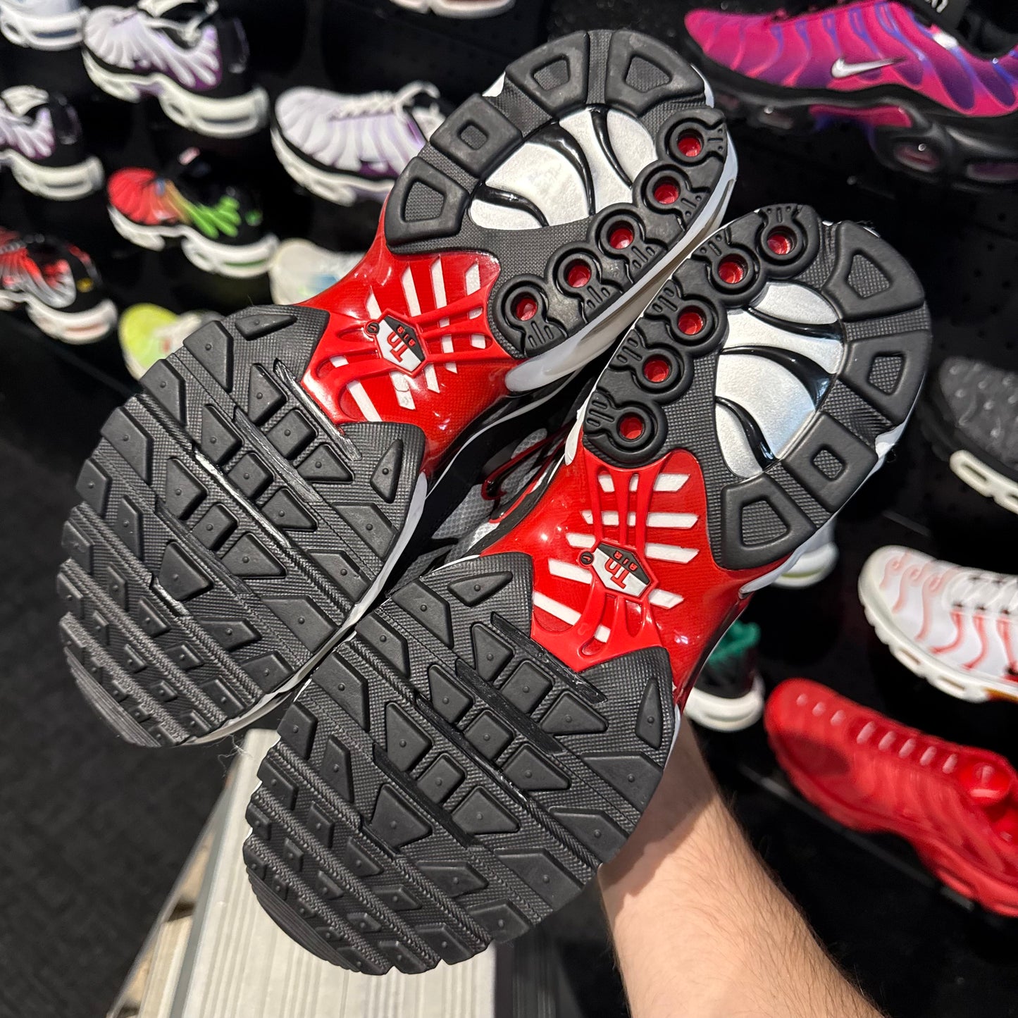 Nike Air Max Plus TN 'Pure Platinum University Red' (Brand New)