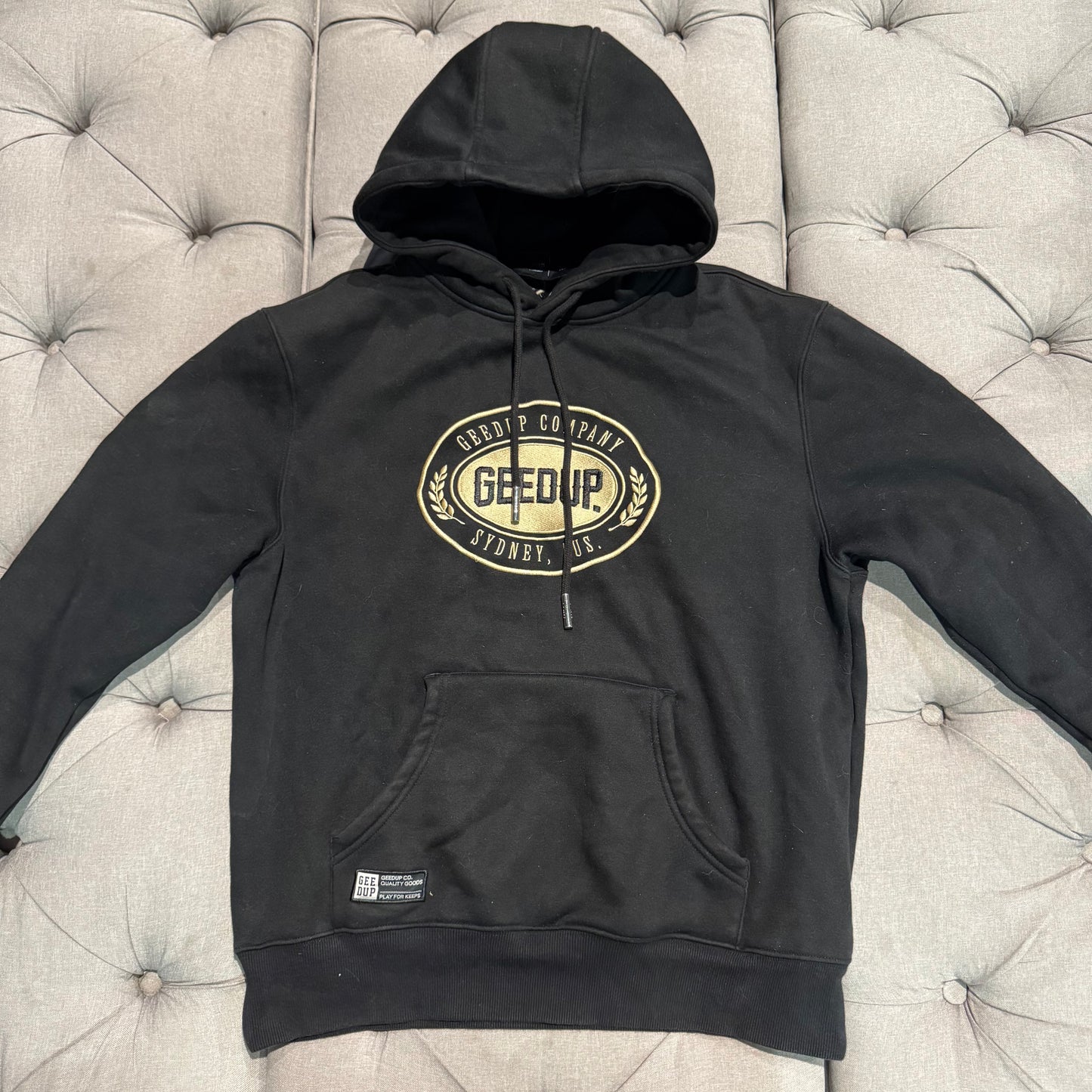 Geedup Play For Keeps Forever Hoodie 'Black Red Gold' (Second hand)