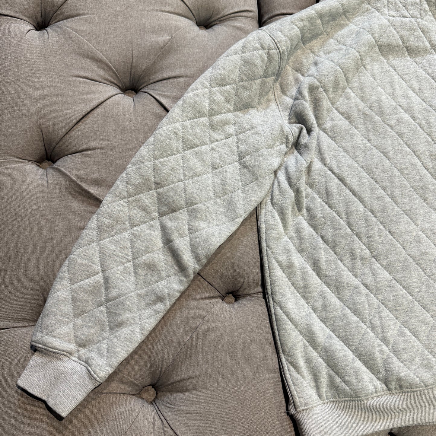 Geedup Stitched Quilt Hoodie 'Grey' (Second hand)