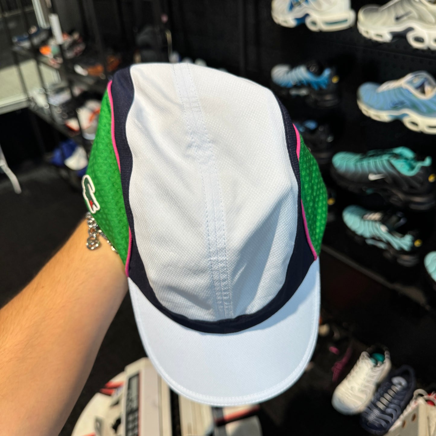Lacoste Diamond Taffeta Tennis Cap 'Blue Green Pink' (Second hand)