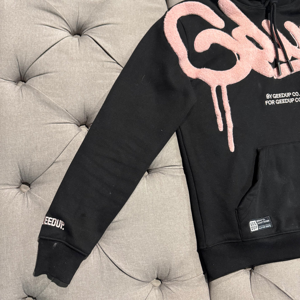 Geedup Handstyle Hoodie 'Black Pink' (Second hand)
