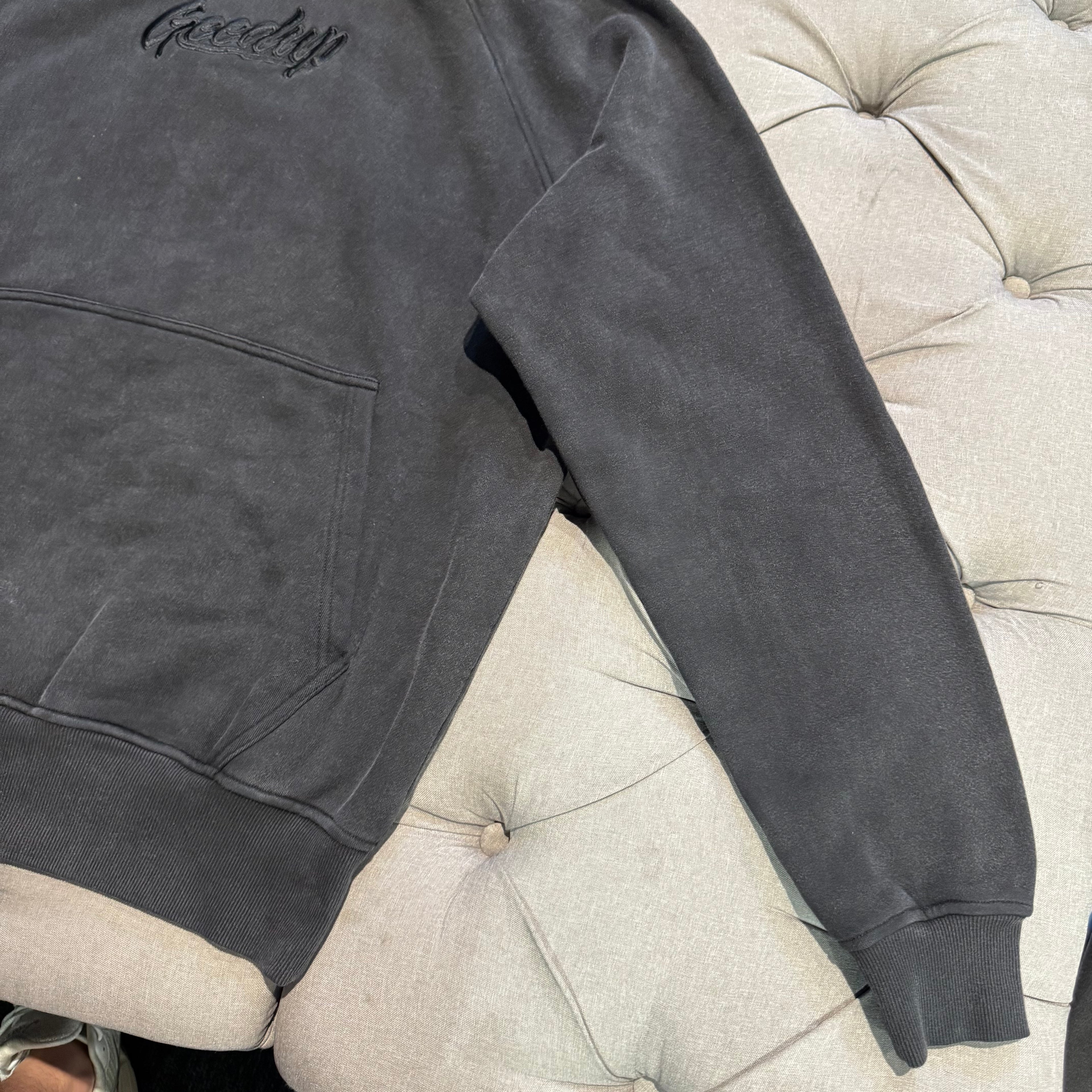 Geedup OS Script Hoodie 'Washed Black' (Second hand)