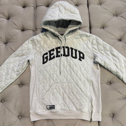 Geedup Quilt Logo Hoodie 'Grey' (Second hand)