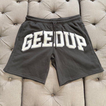 Geedup Team Logo Shorts 'Asphalt Grey White' (Second hand)