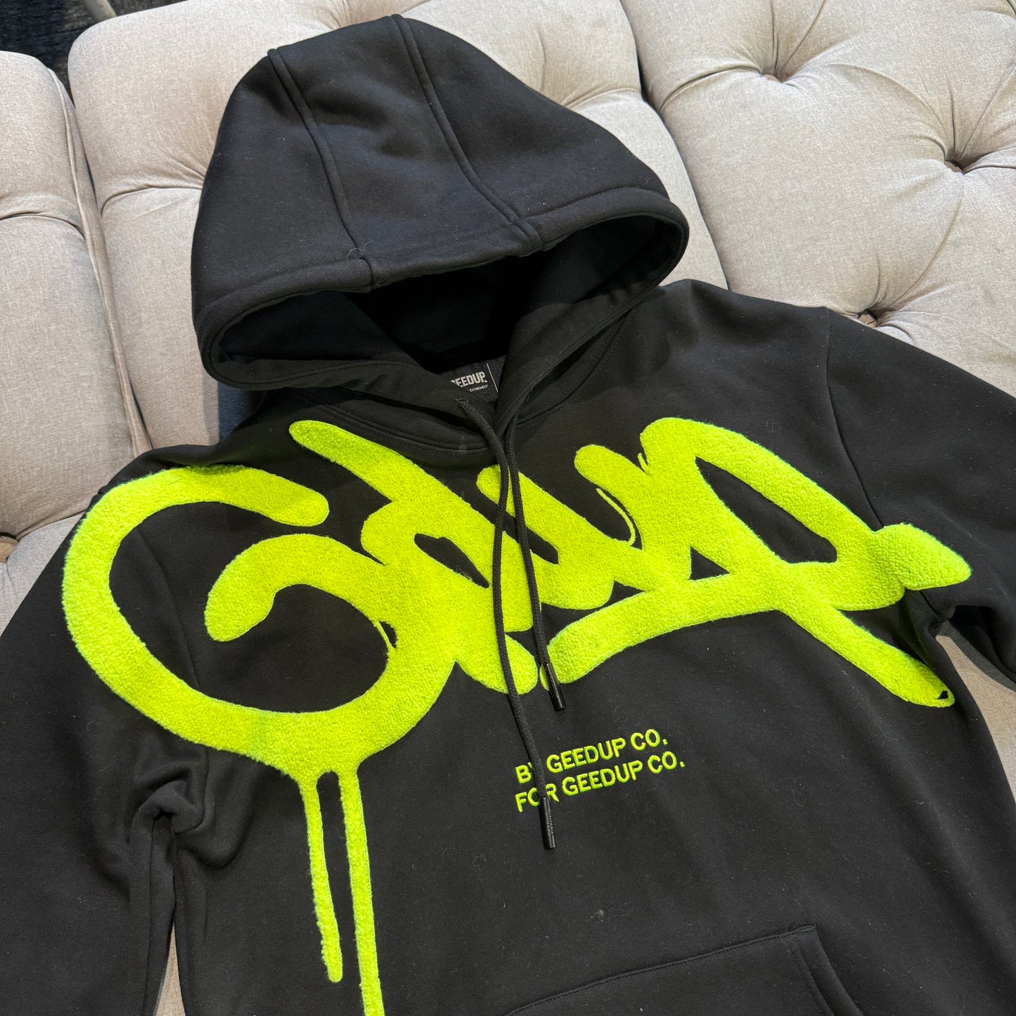Geedup Handstyle Hoodie 'Black Volt' (Second hand)