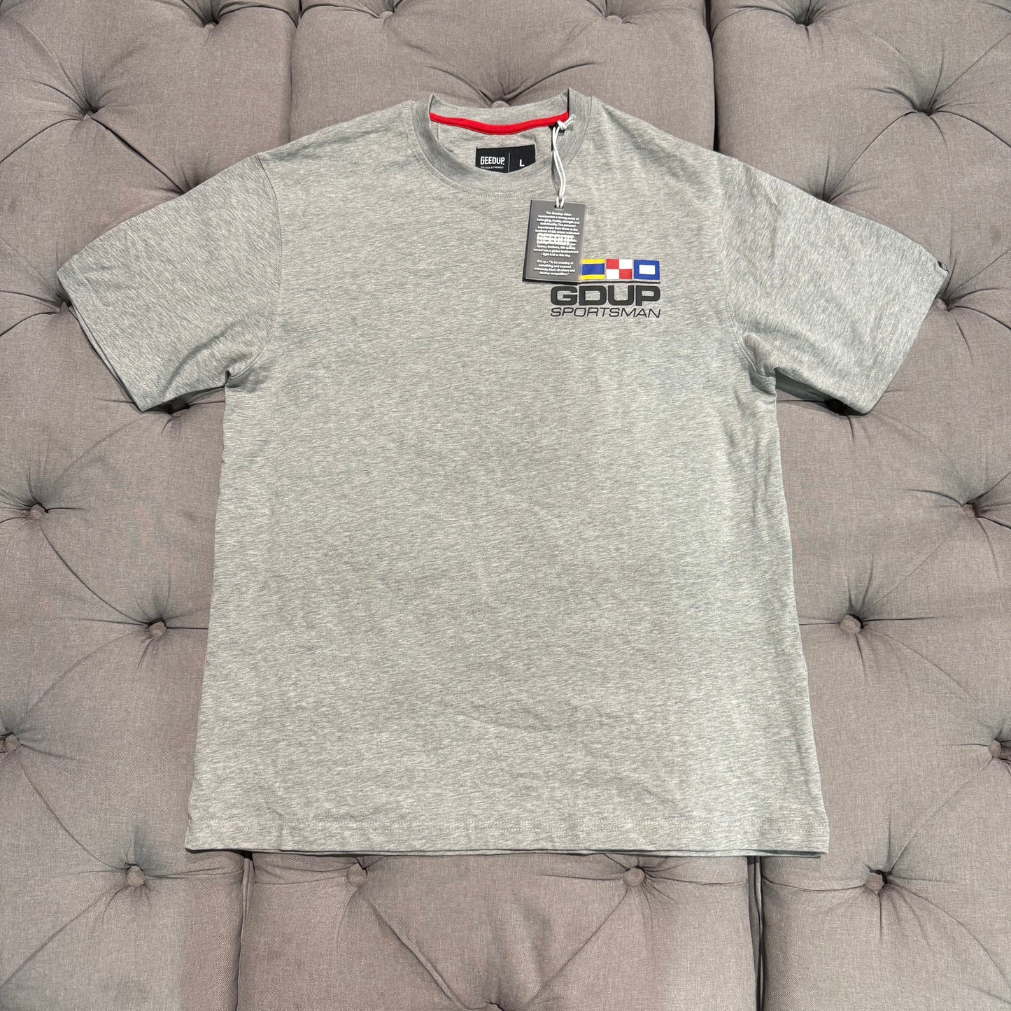Geedup Sportsman Flag T-shirt 'Grey' (Brand New)