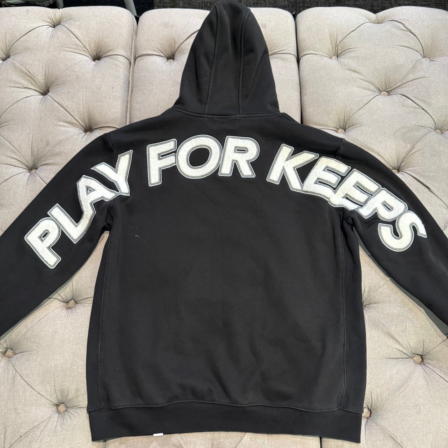 Geedup Play For Keeps Hoodie 'Black White' (Second hand)