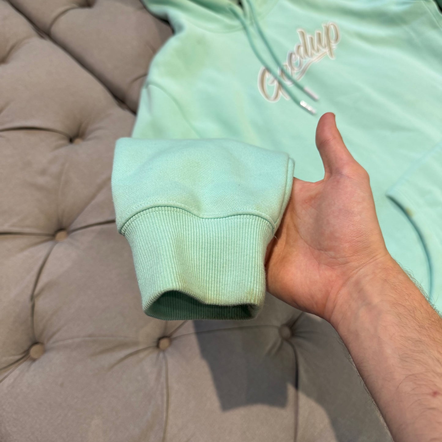 Geedup 10 Years In The Field Hoodie 'Teal/Aqua White' (Second hand)