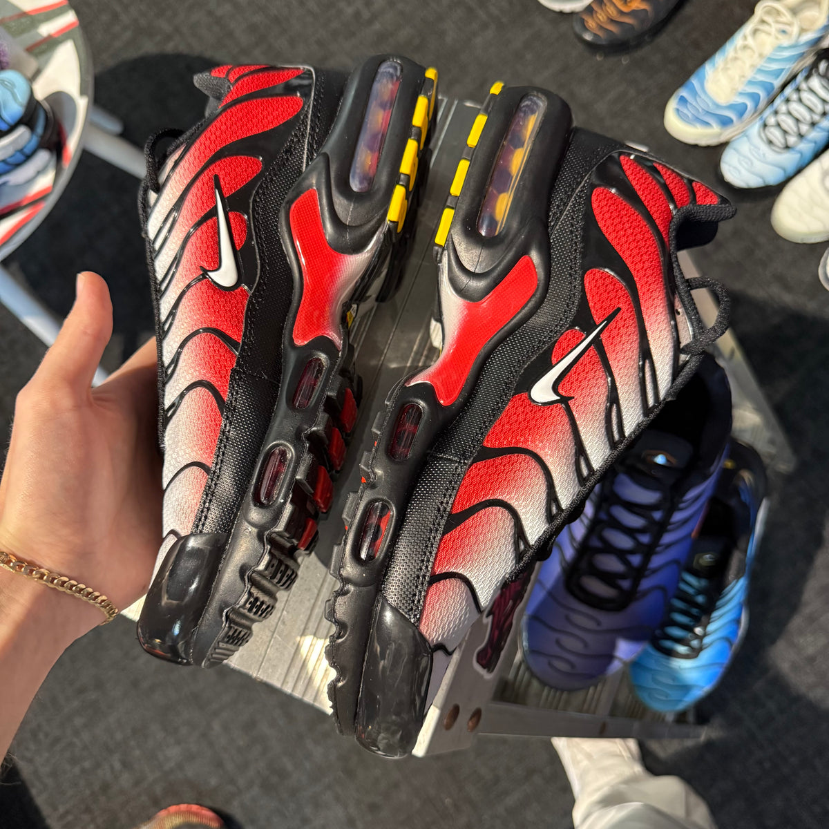 Nike Air Max Plus TN 'Pure Platinum University Red' (Brand New)
