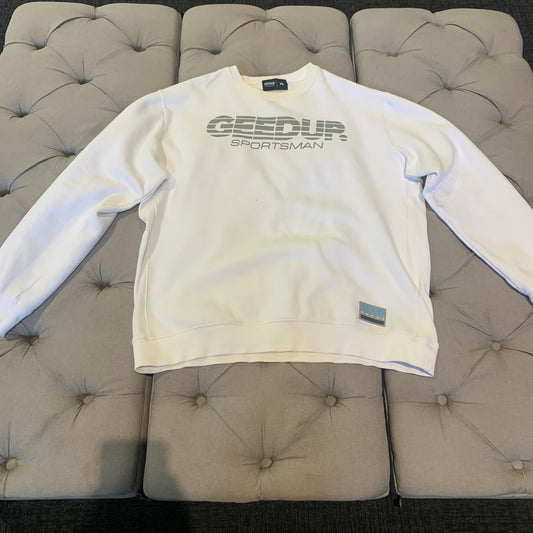 Geedup Sportsman Crewneck 'White Black' (Second hand)