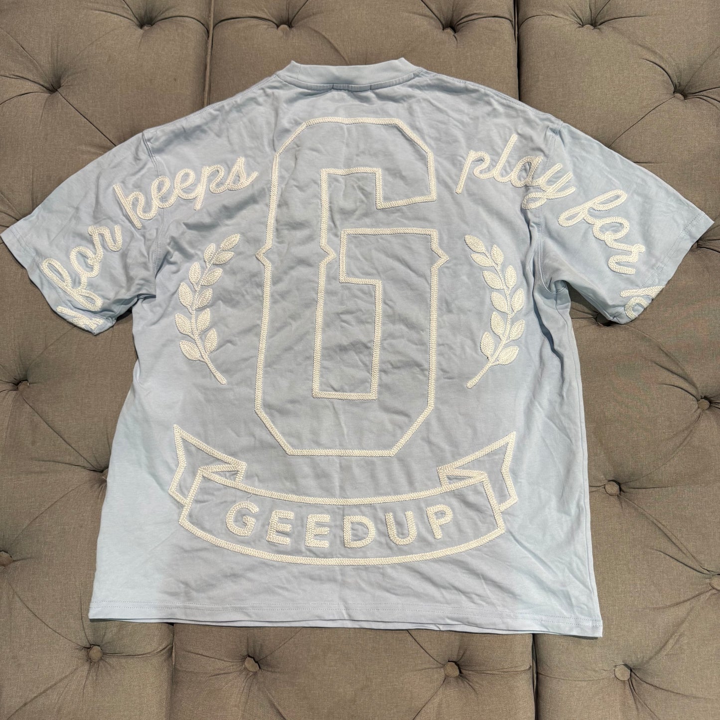 Geedup PFK G Logo T-Shirt 'Univerisity Blue' (Second hand)