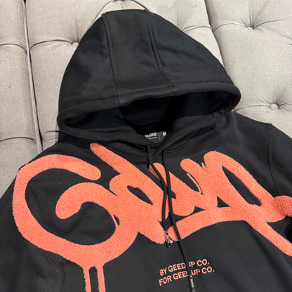 Geedup Handstyle Hoodie 'Black Peach' (Second hand)