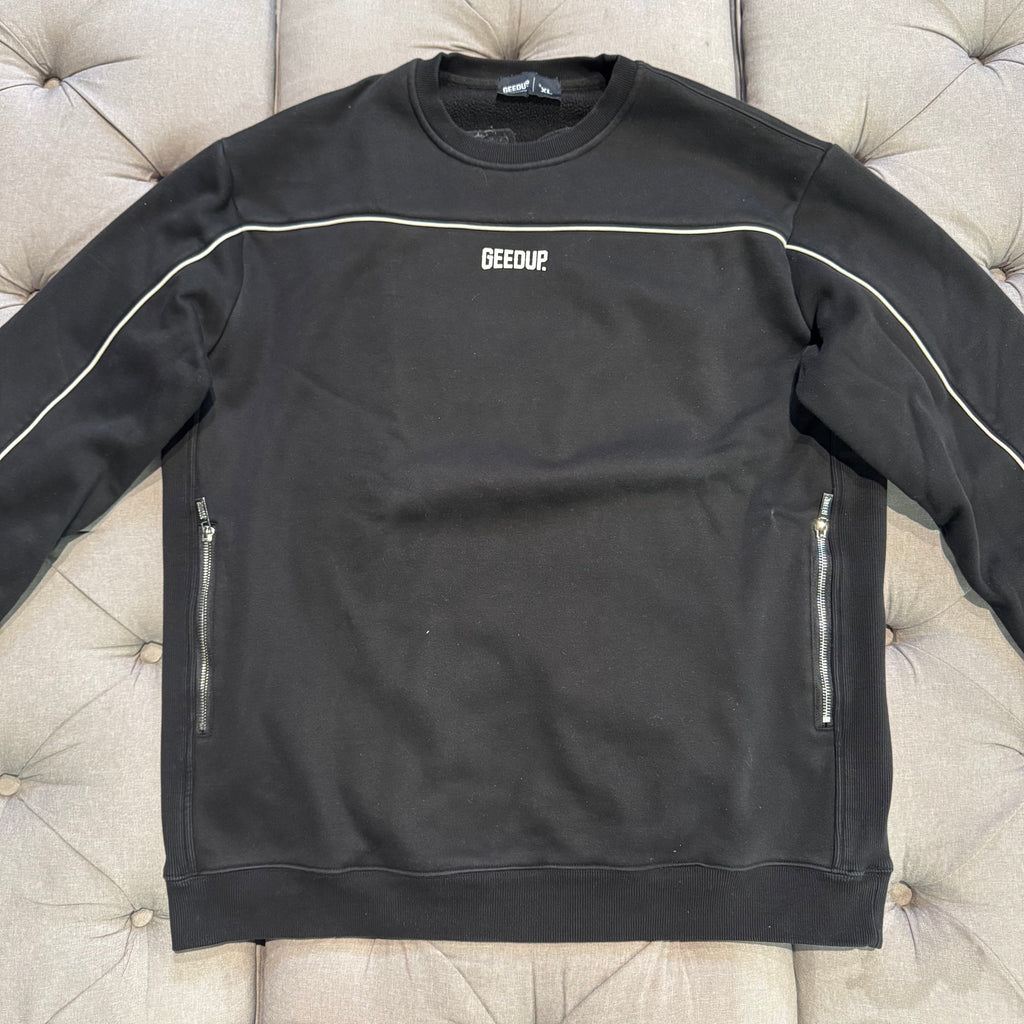 Geedup Play For Keeps Crewneck 'Black White' (Second hand)