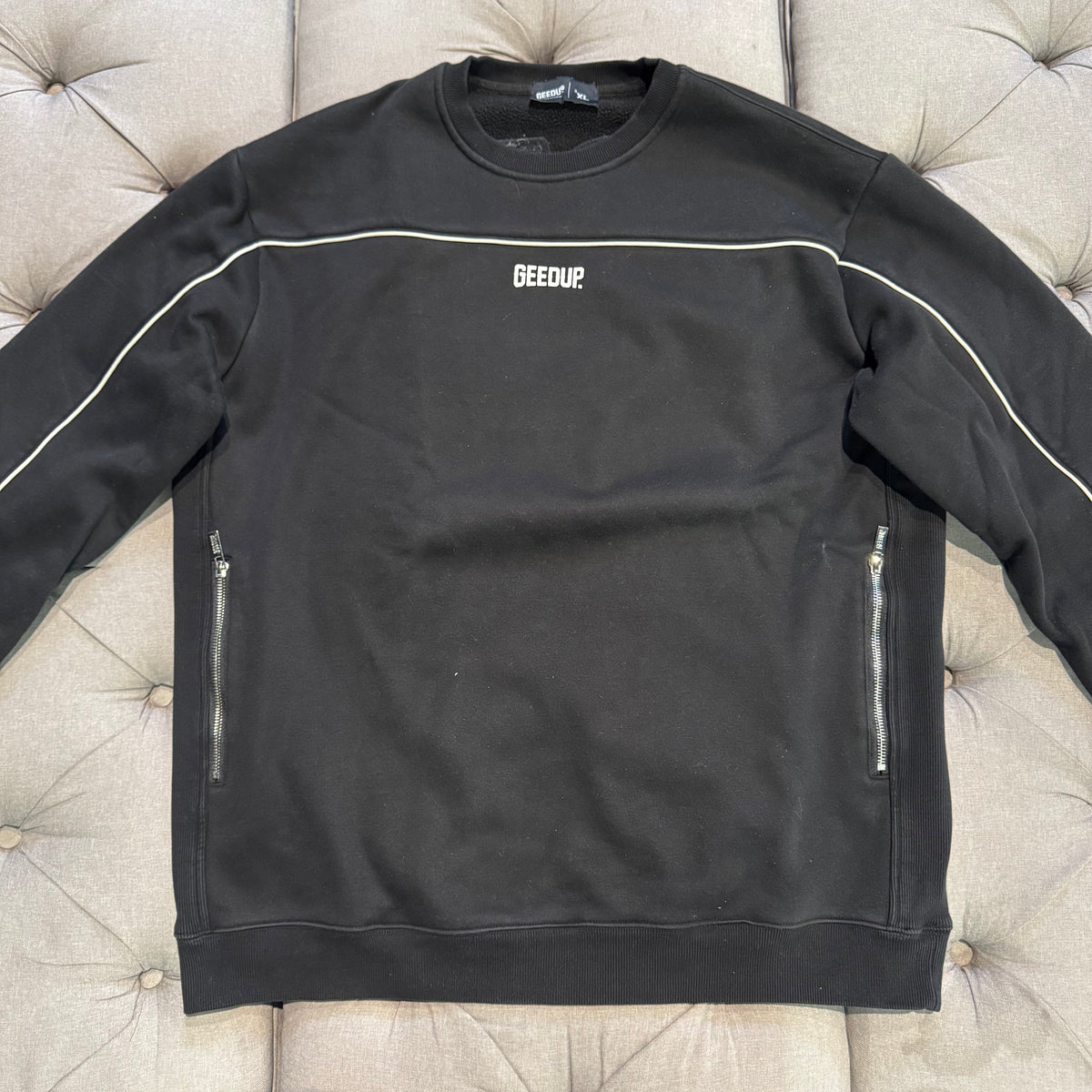 Geedup Play For Keeps Crewneck 'Black White' (Second hand)