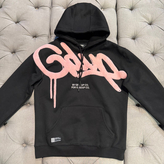 Geedup Handstyle Hoodie 'Black Pink' (Brand New)