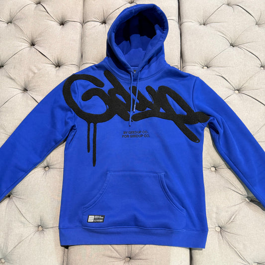 Geedup Handstyle Hoodie 'Blue Black' (Second hand)