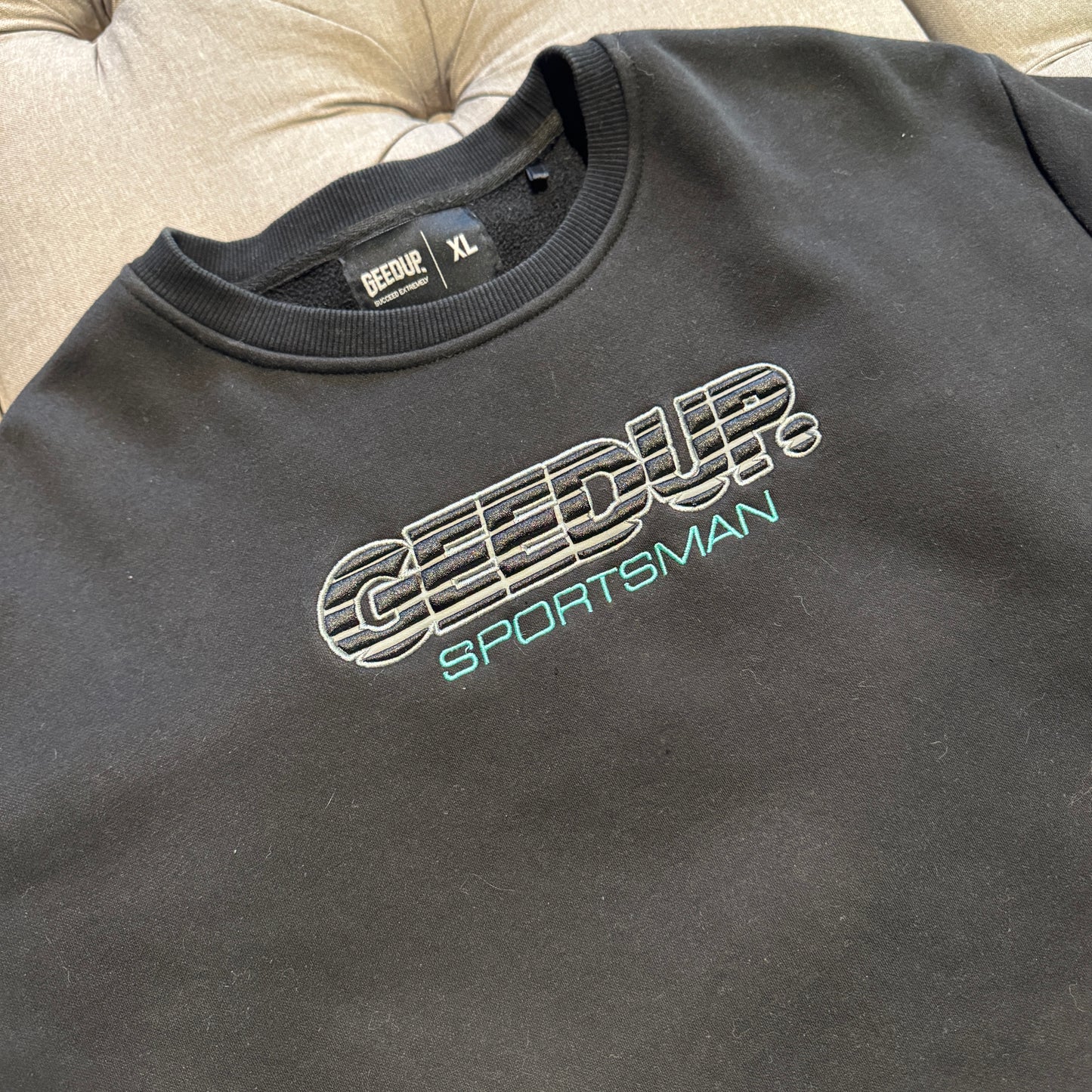 Geedup Sportsman Crewneck 'Black Teal' (Second hand)