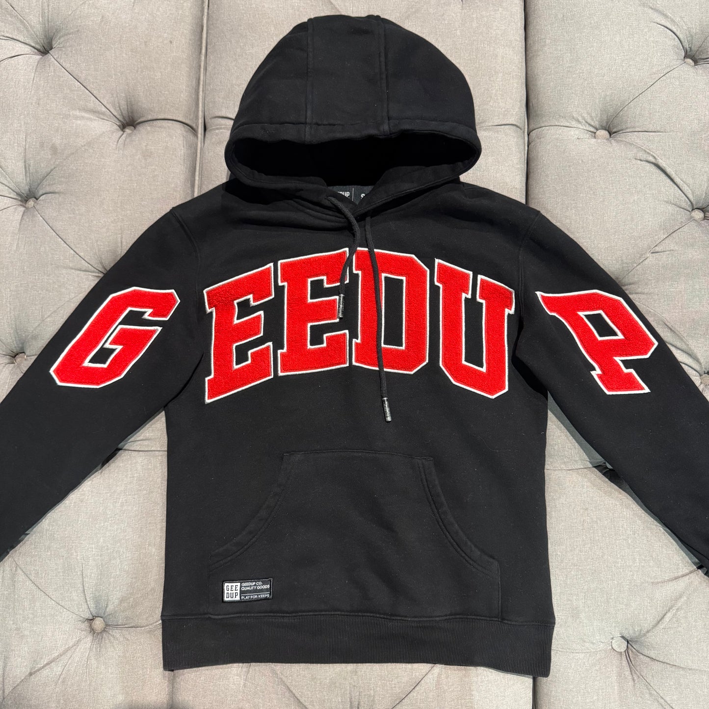 Geedup Team Logo Hoodie 'Black Red' (Second hand)