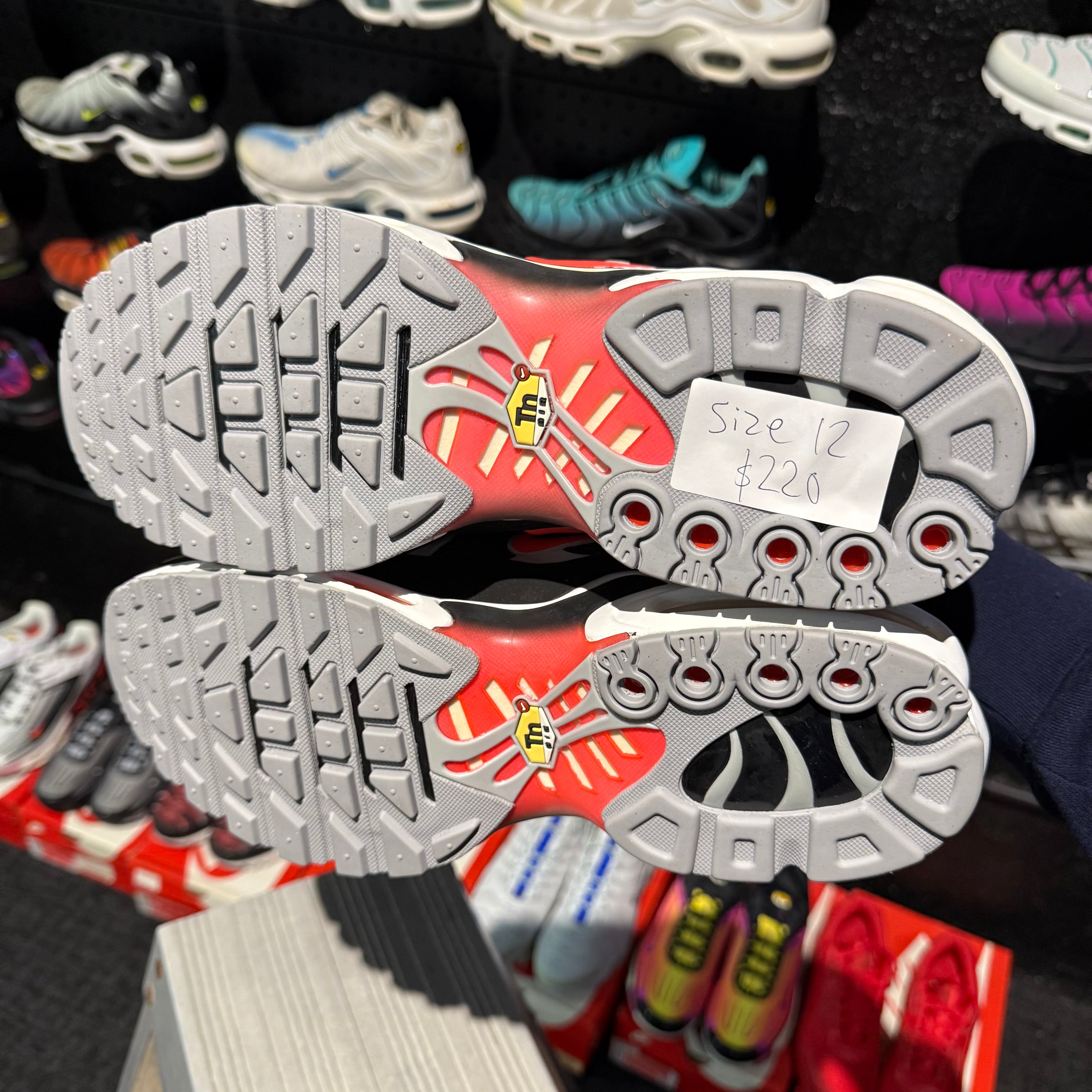 Nike Air Max Plus 'TN' Bright Crimson Wolf Grey (Brand New)