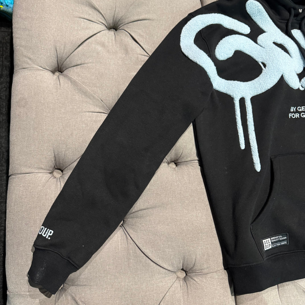 Geedup Handstyle Hoodie 'Blue Black' (Second hand)