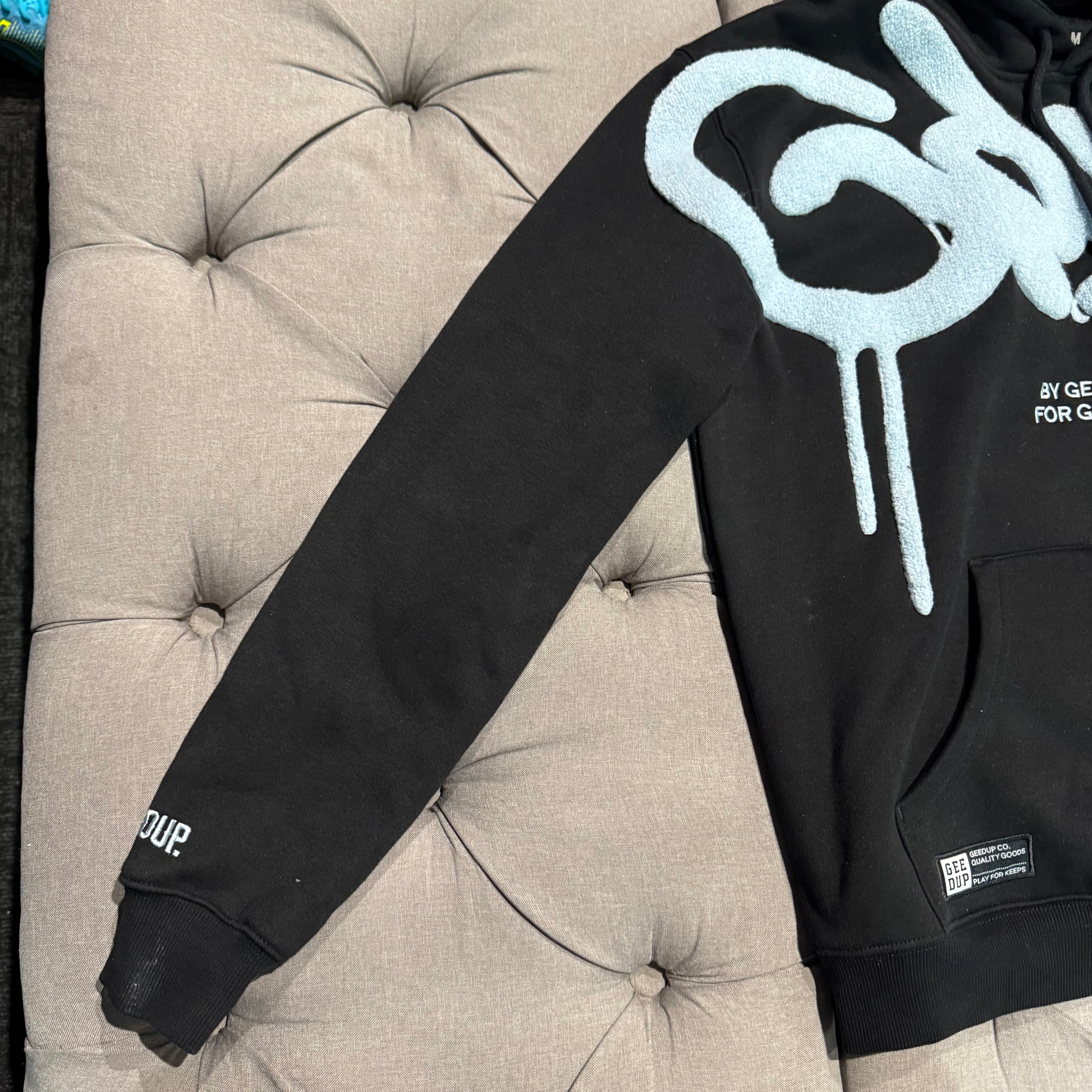 Geedup Handstyle Hoodie 'Blue Black' (Second hand)