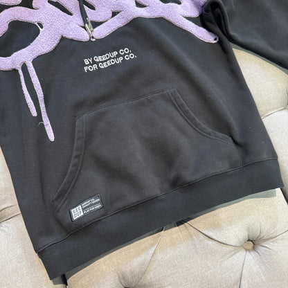 Geedup Handstyle Hoodie 'Black Lavender Purple' (Second hand)