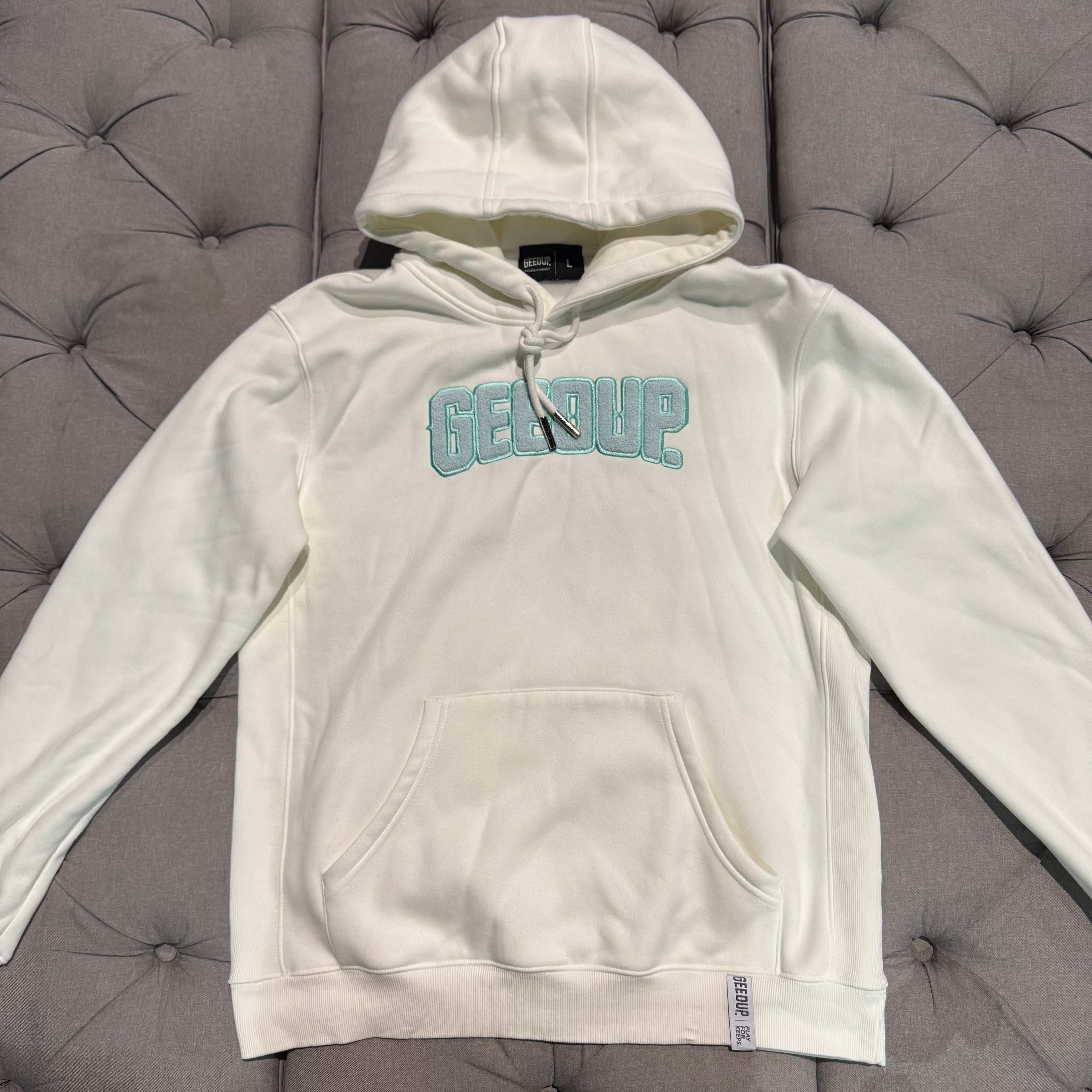 Geedup Play For Keeps Hoodie 'Bone Teal' (Second hand)