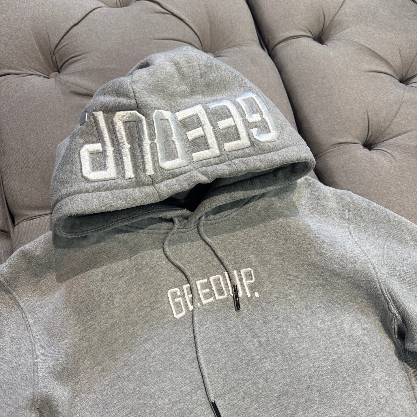 Geedup Hood Logo Hoodie 'Grey' (Second hand)