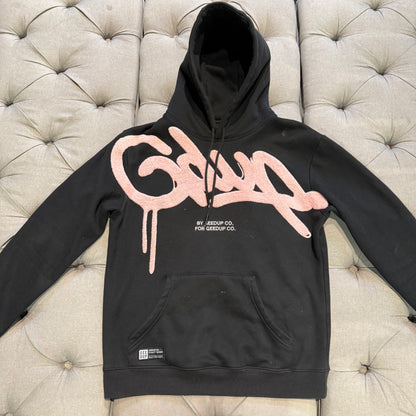 Geedup Handstyle Hoodie 'Black Pink' (Second hand)