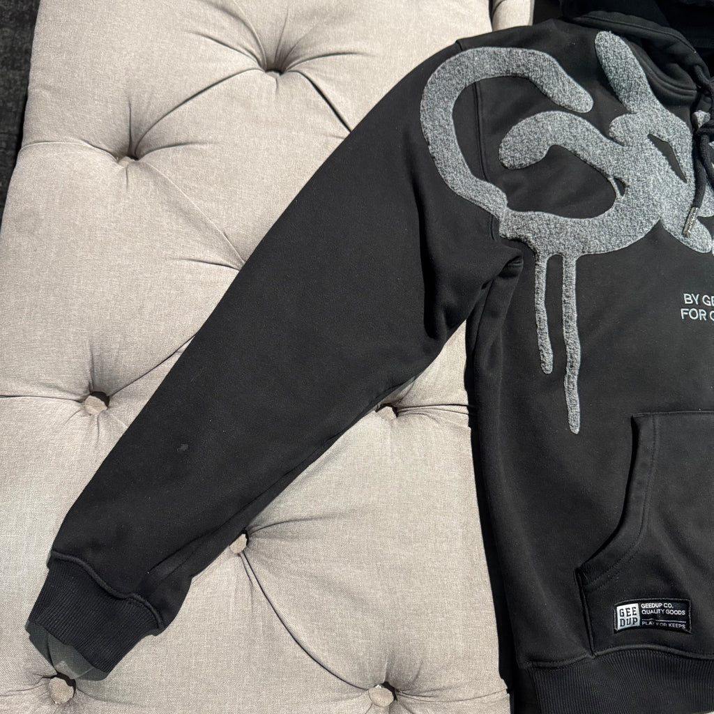 Geedup Handstyle Hoodie 'Black Grey' (Second hand)
