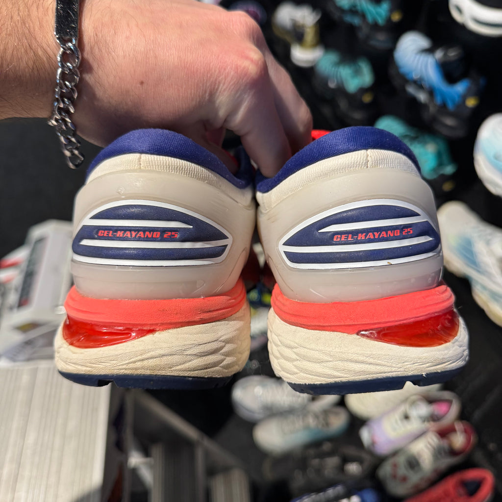 Asics Gel Kayano 25 'White Salmon Navy' (Second hand)