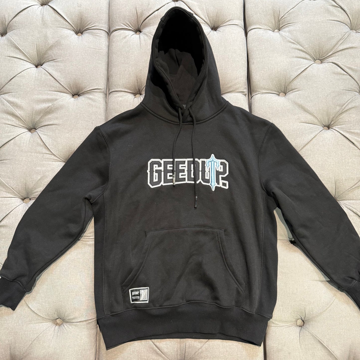 Geedup x Trapstar PFK x Irongate Hoodie 'Black Blue' (Second hand)