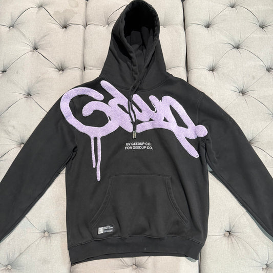 Geedup Handstyle Hoodie 'Purple Black' (Second hand)
