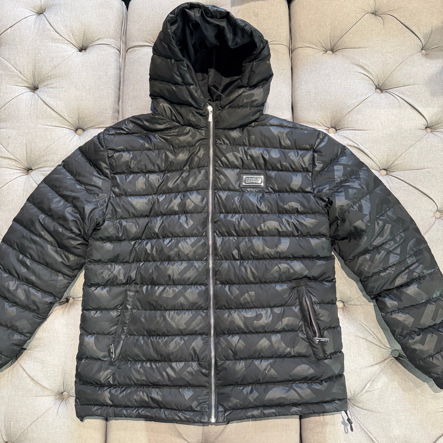 Geedup Monogram PFK Puffer Jacket 'Black' (Second hand)