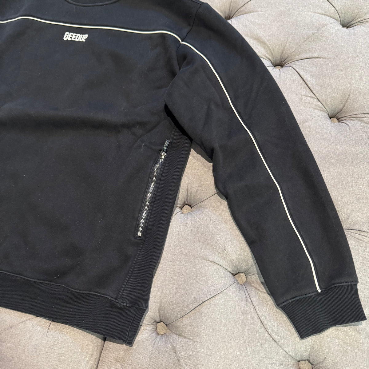 Geedup Play For Keeps Crewneck 'Black White' (Second hand)