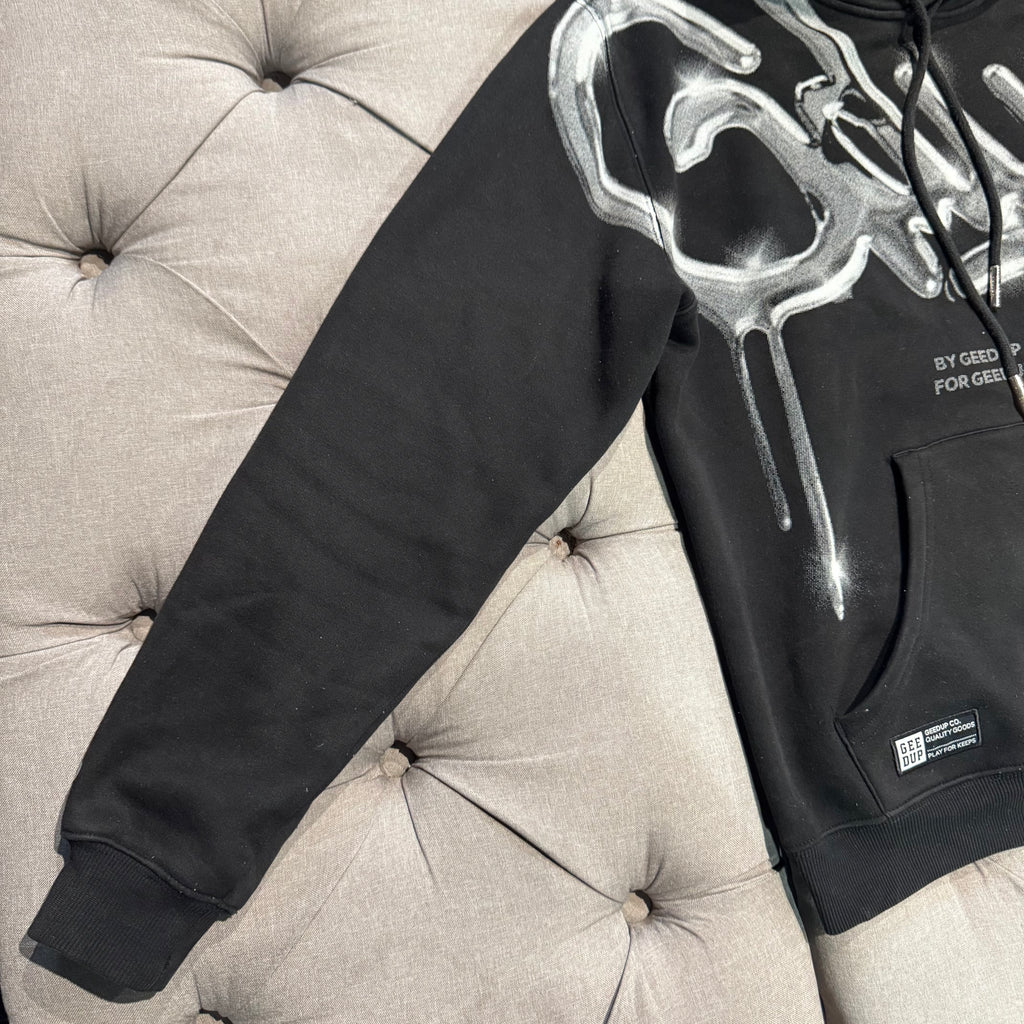 Geedup Handstyle Hoodie 'Black Chrome' (Second hand)